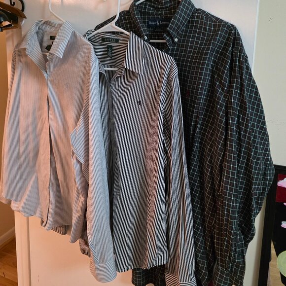3 Ralph Lauren Button Down Shirts - Picture 1 of 9